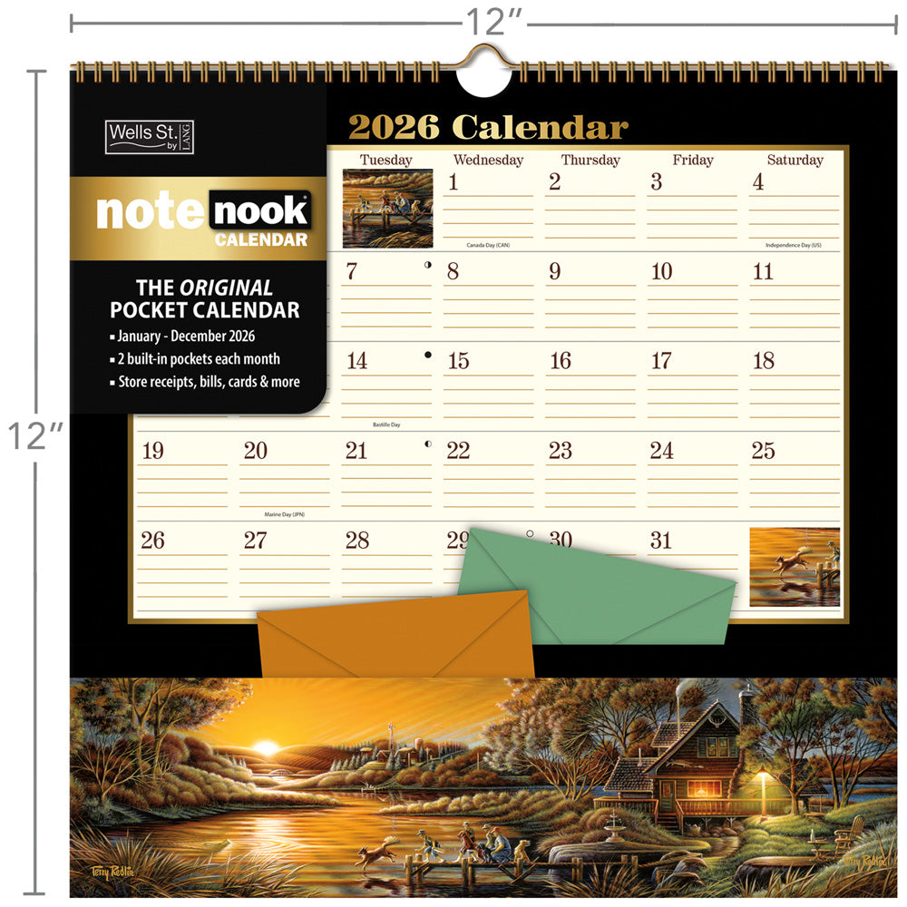 Terry Redlin Pocket Note Nook 12-Month Calendar 2026