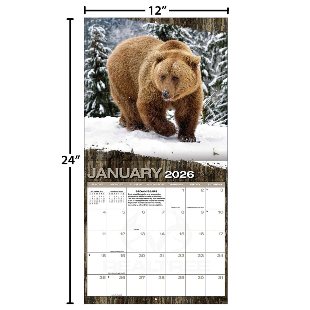 Realtree Hidden Hunter 2026 12x12 Wall Calendar
