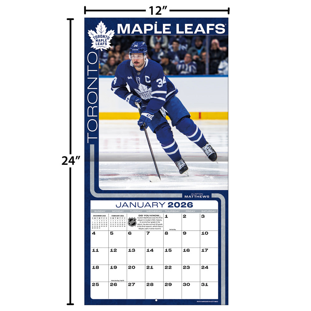 NHL Elite 2026 12x12 Wall Calendar