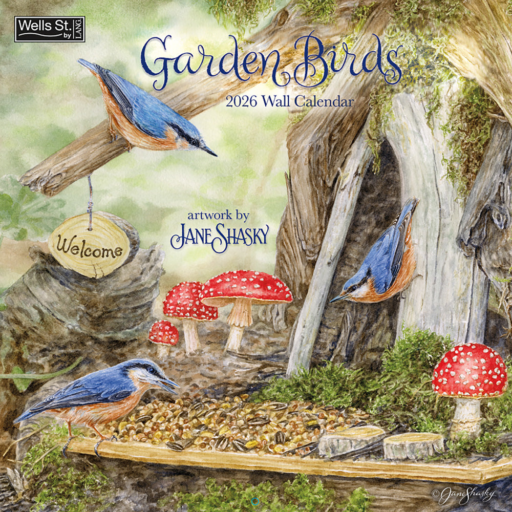 Garden Birds 2026 12x12 Wall Calendar