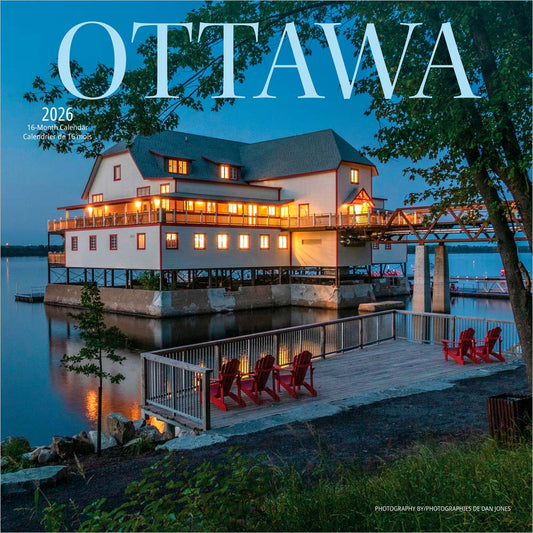 Ottawa | 2026 12 x 24 Inch (Hanging) Monthly Square Wall Calendar | English/French Bilingual