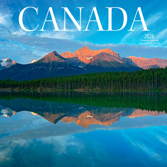 Canada | 2026 12 x 24 Inch (Hanging) Monthly Square Wall Calendar | English/French Bilingual