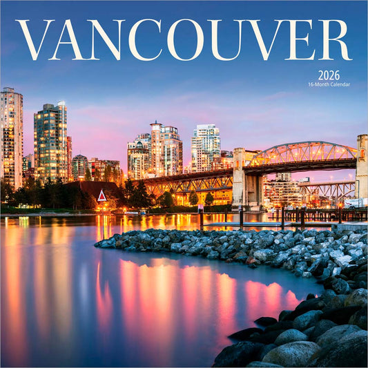 Vancouver | 2026 12 x 24 Inch (Hanging) Monthly Square Wall Calendar