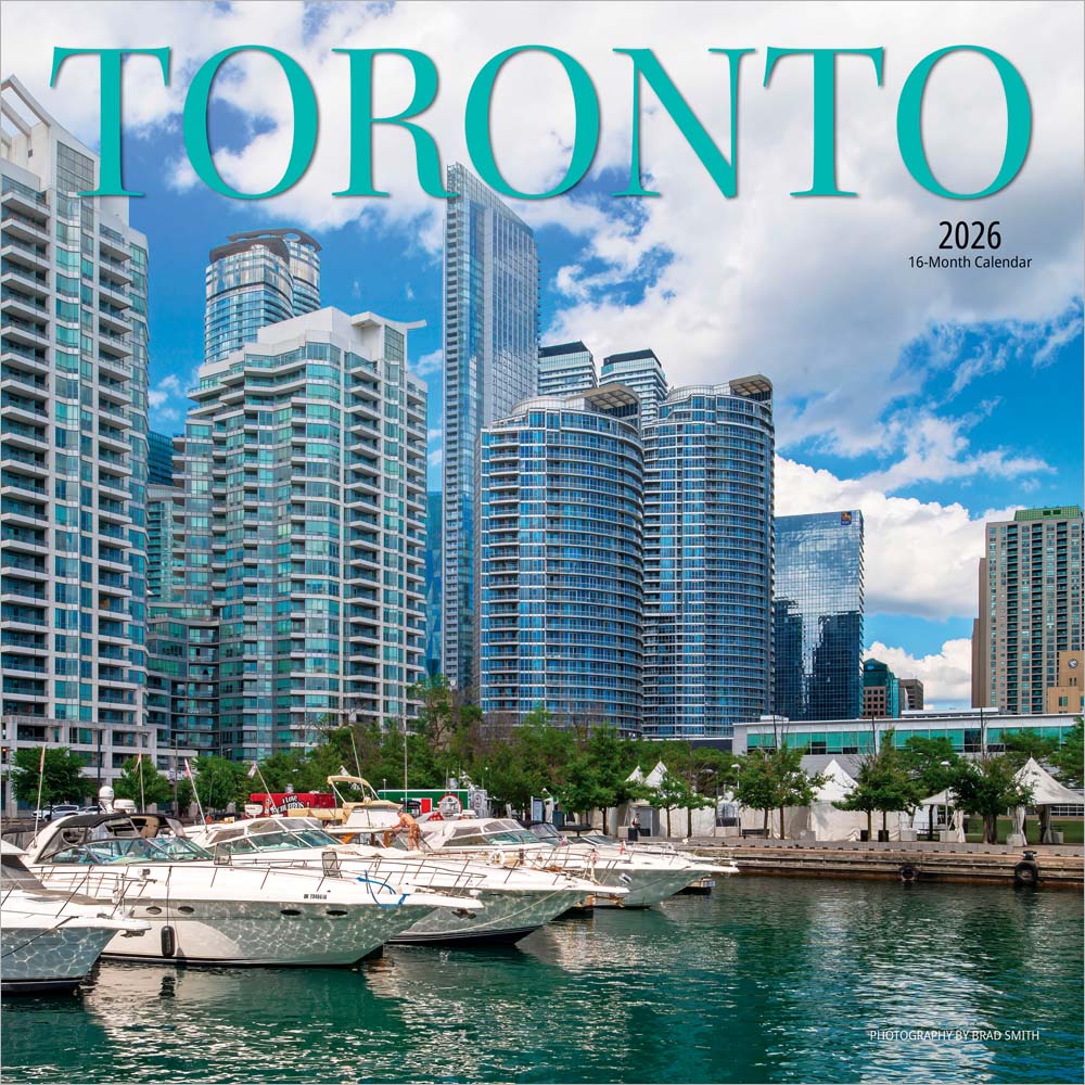 Toronto | 2026 12 x 24 Inch (Hanging) Monthly Square Wall Calendar