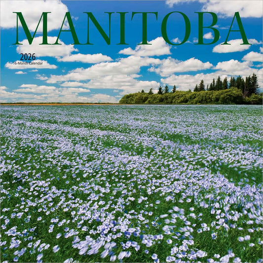 Manitoba | 2026 12 x 24 Inch (Hanging) Monthly Square Wall Calendar