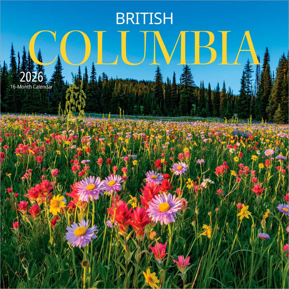 British Columbia | 2026 7 x 14 Inch (Hanging) Monthly Mini Wall Calendar