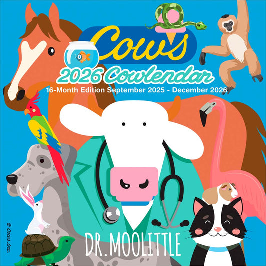 Cows Creamery OFFICIAL | 2026 12 x 24 Inch (Hanging) Monthly Square Wall Calendar