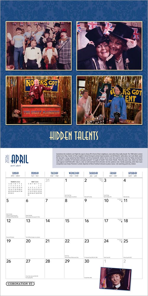 Coronation Street OFFICIAL | 2026 12 x 24 Inch (Hanging) Monthly Square Wall Calendar