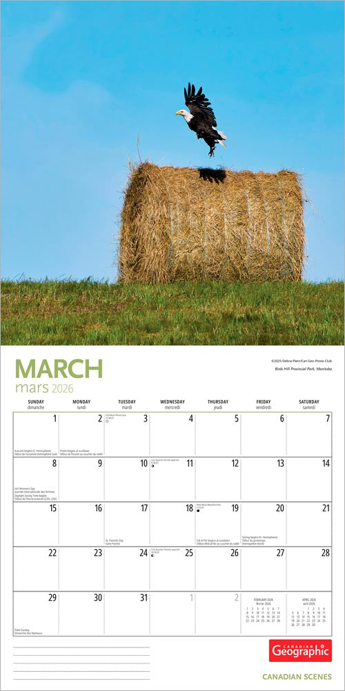 Canadian Geographic Scenes OFFICIAL | 2026 12 x 24 Inch (Hanging) Monthly Square Wall Calendar