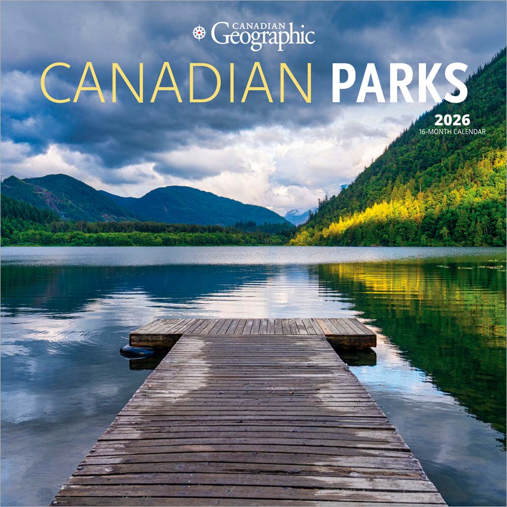 Canadian Geographic Parks OFFICIAL | 2026 12 x 24 Inch (Hanging) Monthly Square Wall Calendar