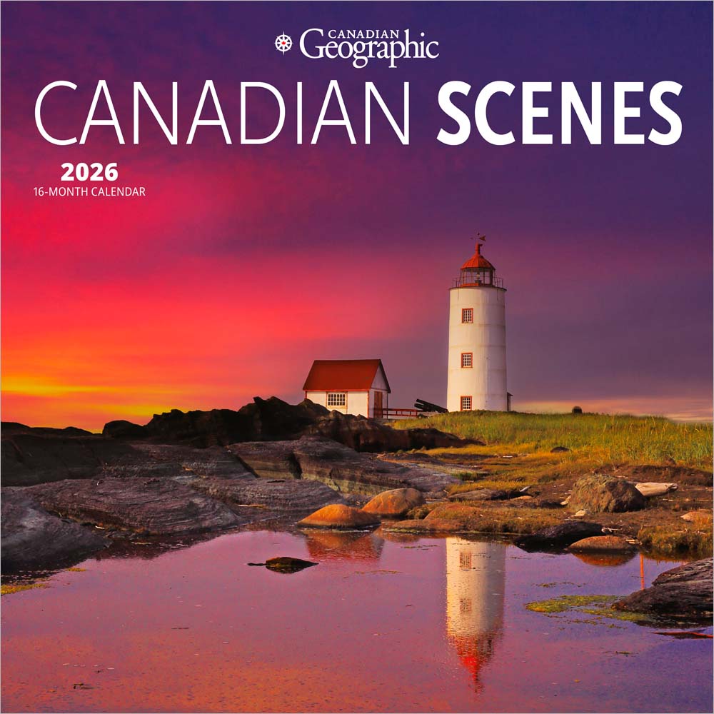Canadian Geographic Scenes OFFICIAL | 2026 8.5 x 8.5 Inch Monthly Medium Wall Calendar | Envelope