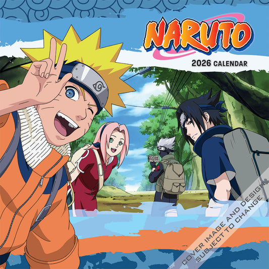 Naruto OFFICIAL | 2026 12 x 24 Inch (Hanging) Monthly Square Wall Calendar
