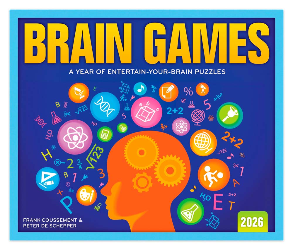 Brain Games | 2026 6 x 5 Inch Daily Desktop Box Calendar | New Page Every Day