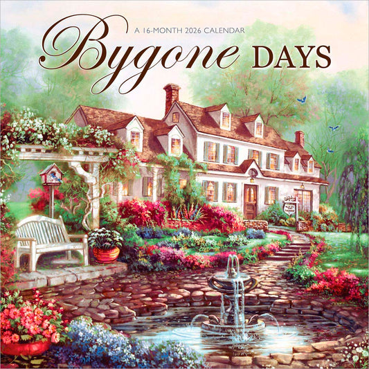 Bygone Days | 2026 12 x 24 Inch (Hanging) Monthly Square Wall Calendar | Featuring the Artwork of Carl Valente
