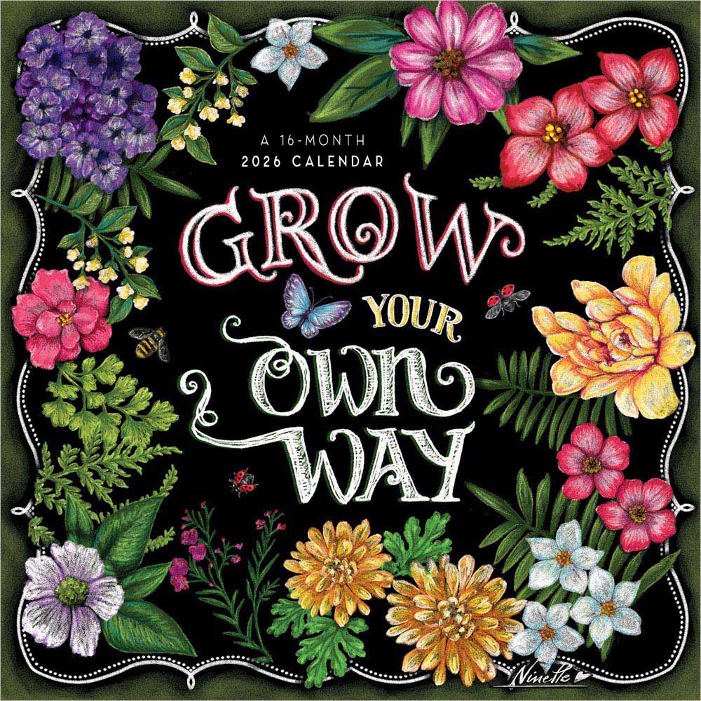 You Can Grow Your Own Way | 2026 7 x 14 Inch (Hanging) Monthly Mini Wall Calendar | Featuring the Artwork of Ninette Parisi