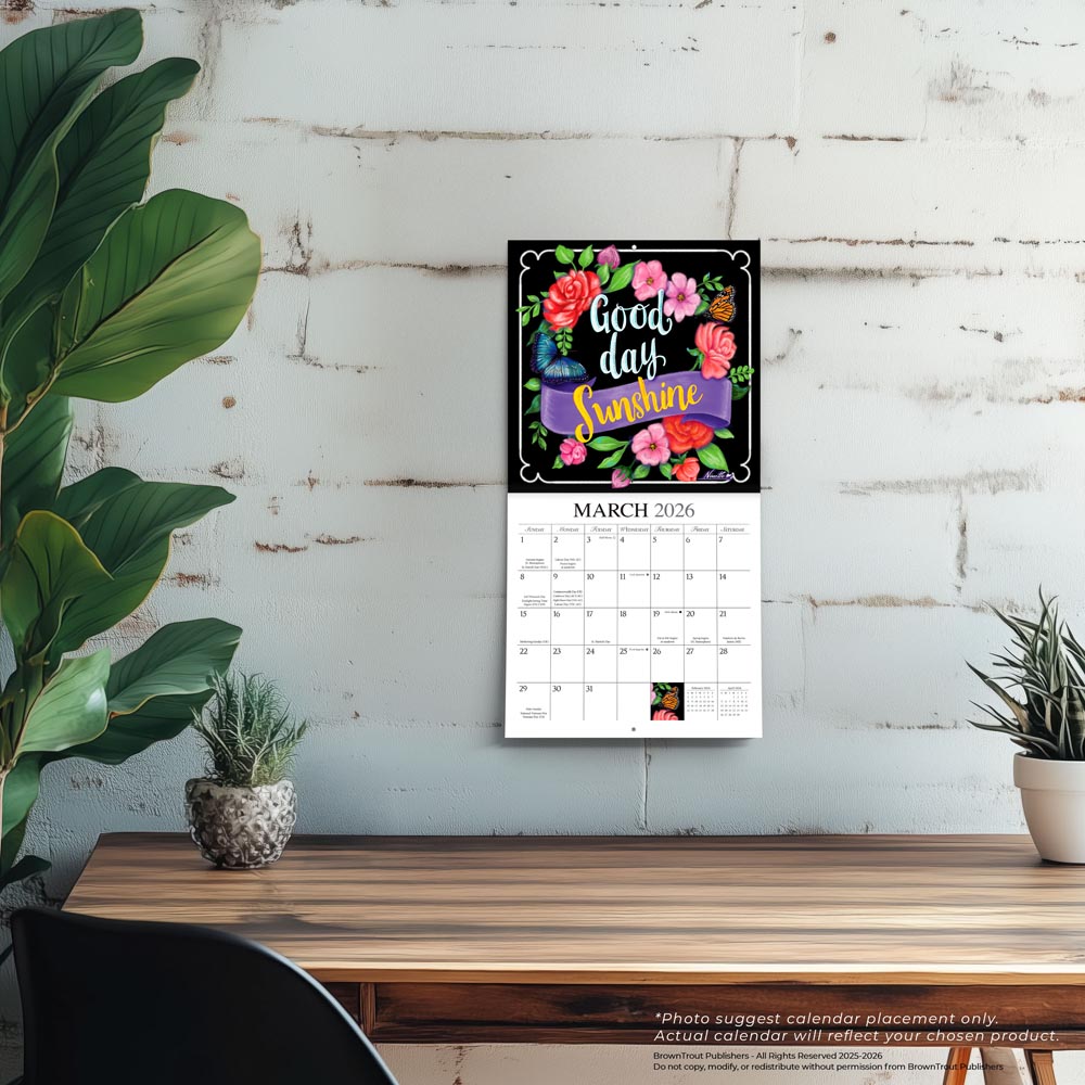 You Can Grow Your Own Way | 2026 7 x 14 Inch (Hanging) Monthly Mini Wall Calendar | Featuring the Artwork of Ninette Parisi