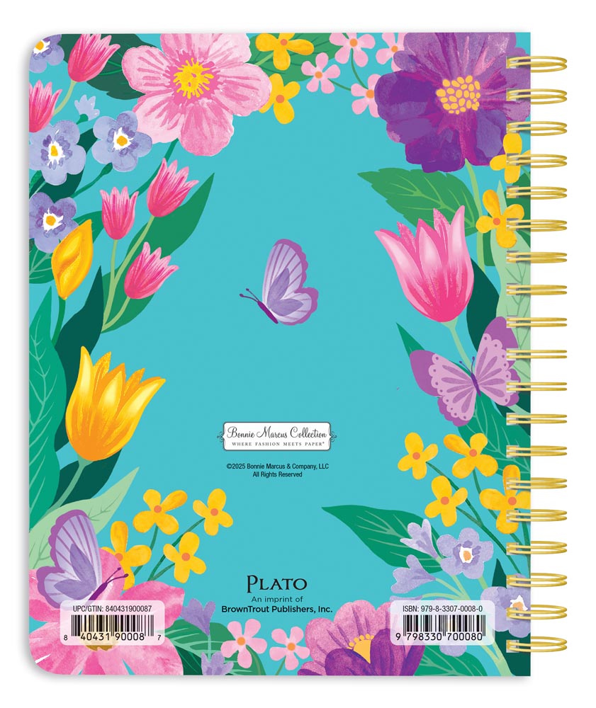 Bonnie Marcus OFFICIAL | 2026 6 x 7.75 Inch 18 Months Weekly Desk Planner | Foil Stamped Cover | July 2025 - December 2026