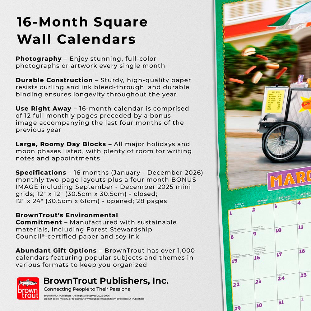 Avanti Dogs Gone Wild OFFICIAL | 2026 12 x 24 Inch (Hanging) Monthly Square Wall Calendar