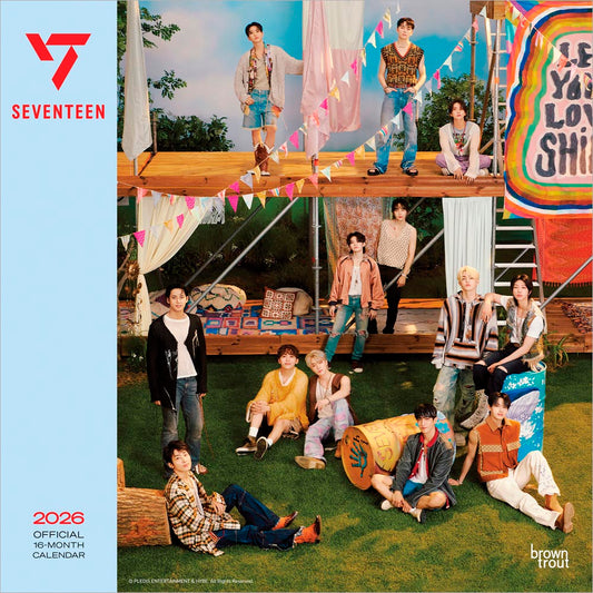 Seventeen OFFICIAL | 2026 12 x 24 Inch (Hanging) Monthly Square Wall Calendar