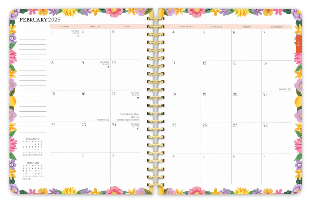 Bonnie Marcus OFFICIAL | 2026 6 x 7.75 Inch Weekly Desk Planner | Foil Stamped Cover