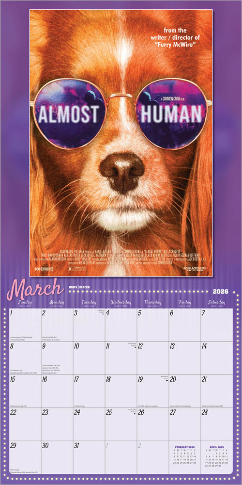 Best in Show OFFICIAL | 2026 12 x 24 Inch (Hanging) Monthly Square Wall Calendar