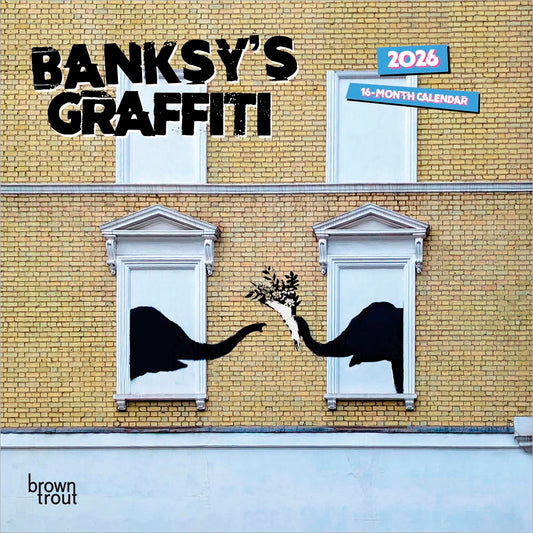 Banksy's Graffiti OFFICIAL | 2026 7 x 14 Inch (Hanging) Monthly Mini Wall Calendar