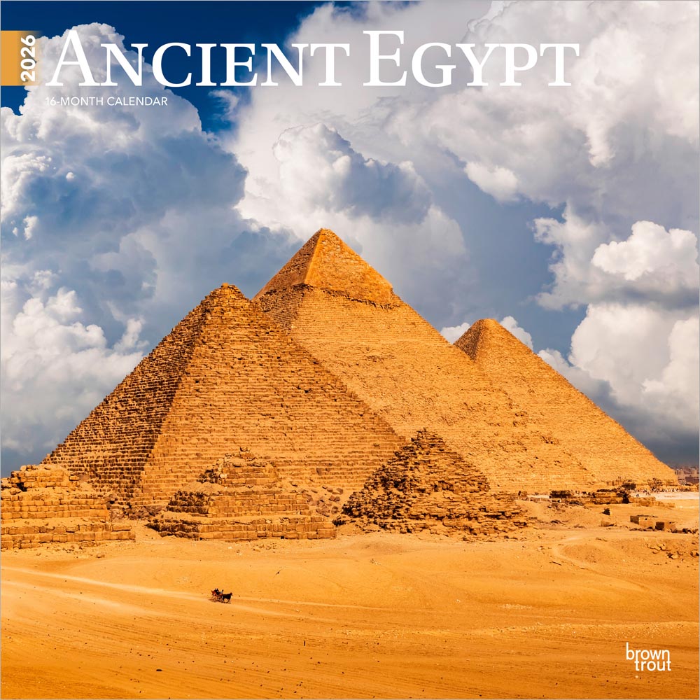 Ancient Egypt | 2026 12 x 24 Inch (Hanging) Monthly Square Wall Calendar