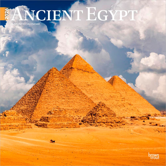Ancient Egypt | 2026 12 x 24 Inch (Hanging) Monthly Square Wall Calendar