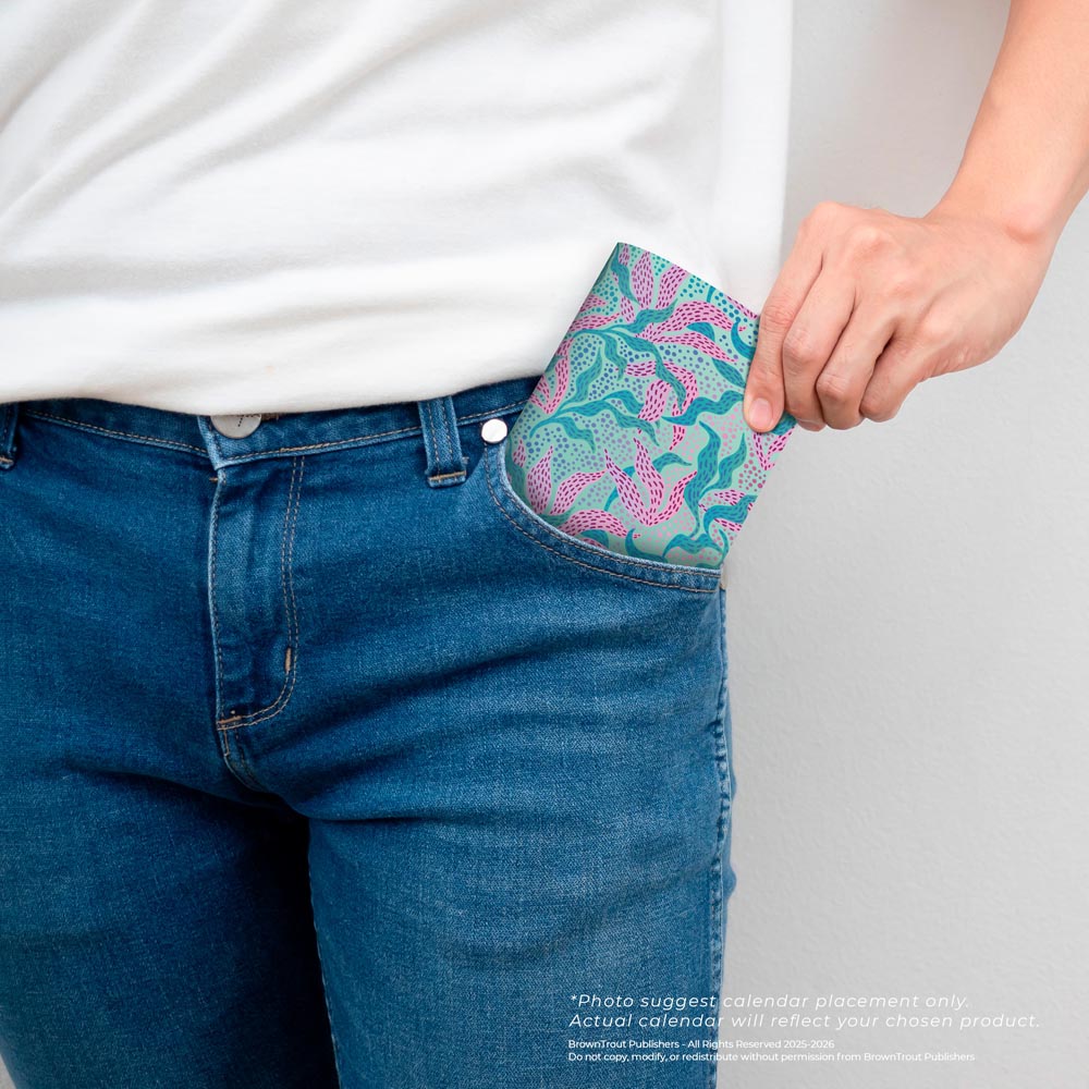 Ariel Collection | 2026-2027 3.5 x 6.5 Inch Two Year Monthly Pocket Planner Calendar