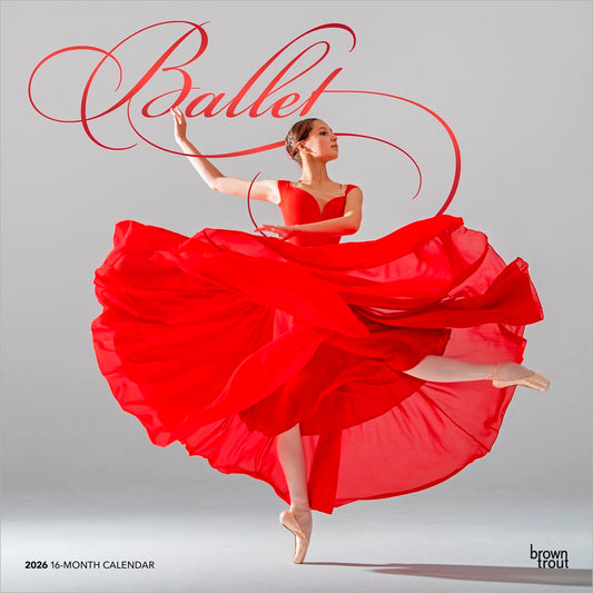 Ballet | 2026 12 x 24 Inch (Hanging) Monthly Square Wall Calendar | Foil Stamped Cover