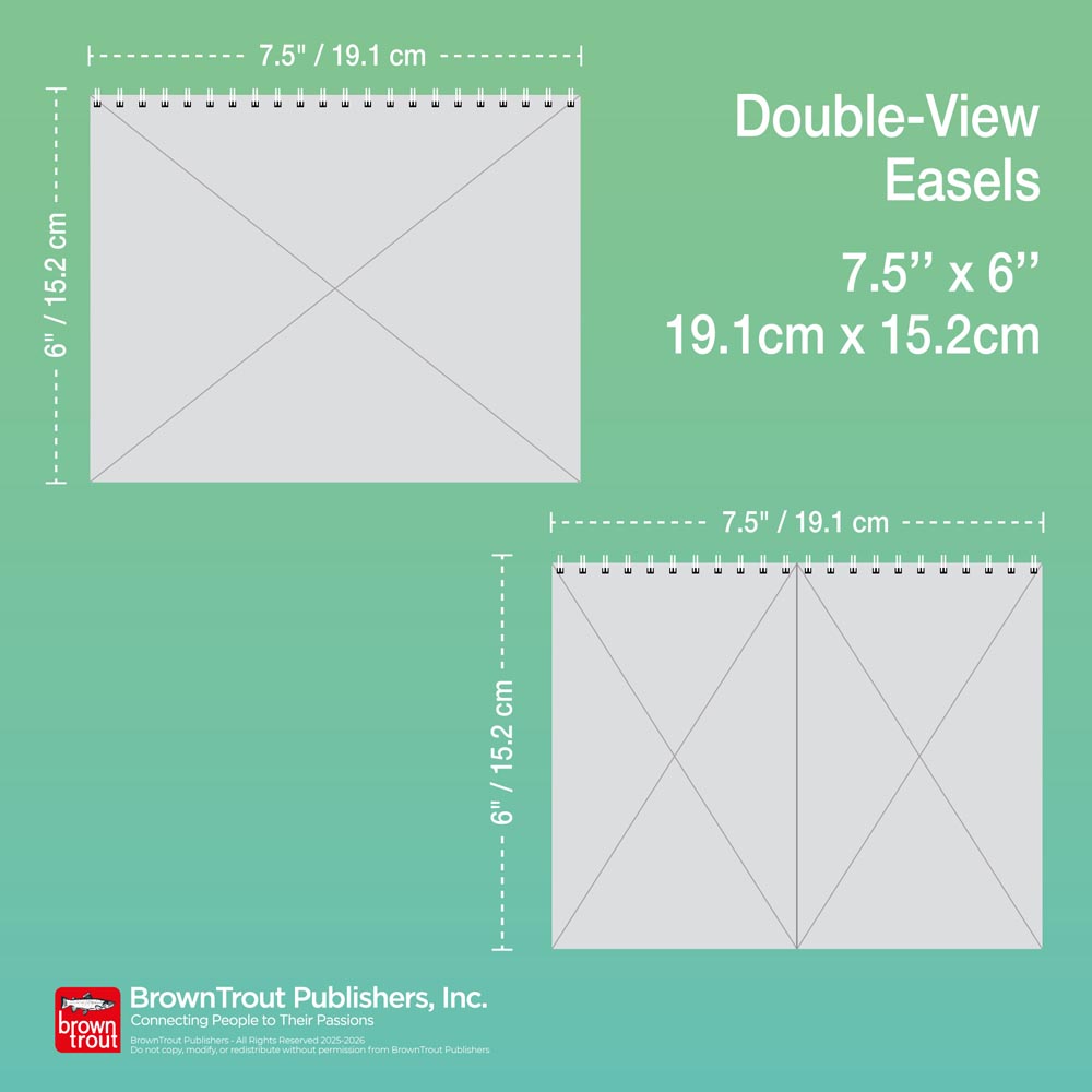 Beaches | 2026 7.5 x 6 Inch Monthly Double-View Easel Desk Calendar