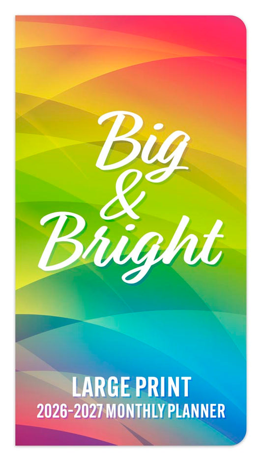 Big & Bright Large Print | 2026-2027 3.5 x 6.5 Inch Two Year Monthly Pocket Planner Calendar