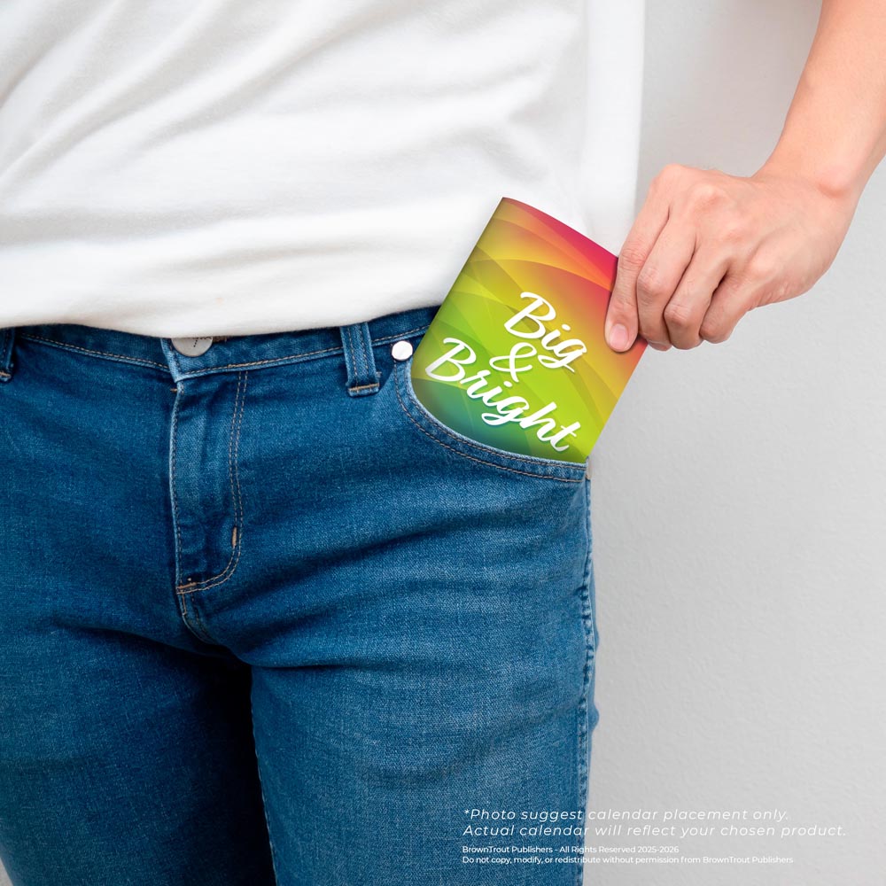 Big & Bright Large Print | 2026-2027 3.5 x 6.5 Inch Two Year Monthly Pocket Planner Calendar