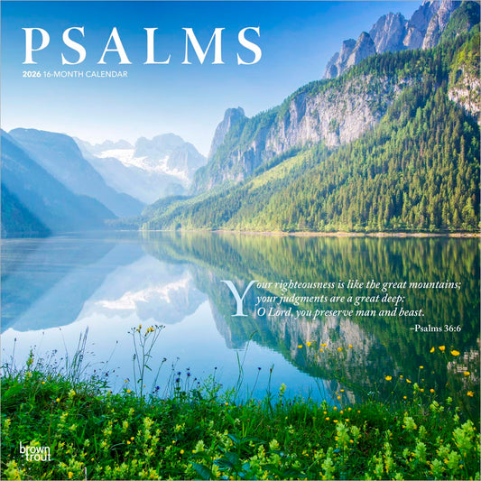 Psalms | 2026 12 x 24 Inch (Hanging) Monthly Square Wall Calendar