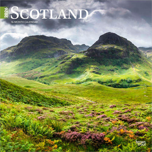 Scotland | 2026 12 x 24 Inch (Hanging) Monthly Square Wall Calendar