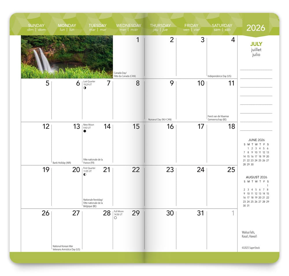 Tropical Islands | 2026-2027 3.5 x 6.5 Inch Two Year Monthly Pocket Planner Calendar