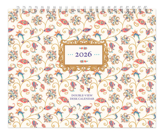 Tuscan Delight | 2026 7.5 x 6 Inch Monthly Double-View Easel Desk Calendar