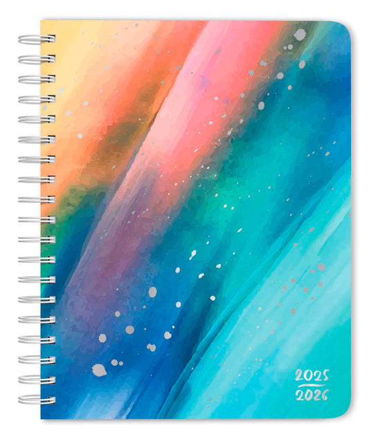 Starburst | 2026 6 x 7.75 Inch 18 Months Weekly Desk Planner | Foil Stamped Cover | July 2025 - December 2026