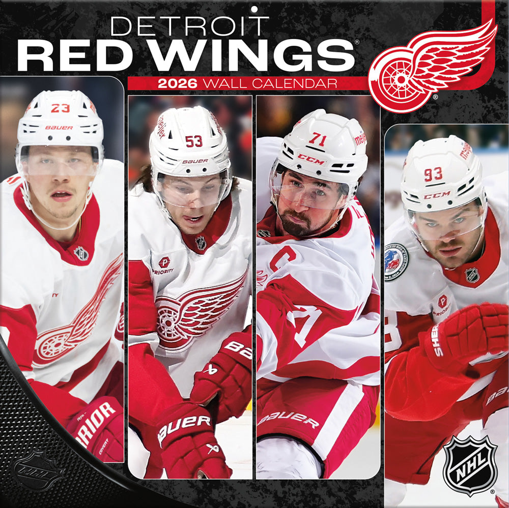 NHL Detroit Red Wings 2026 12x12 Wall Calendar