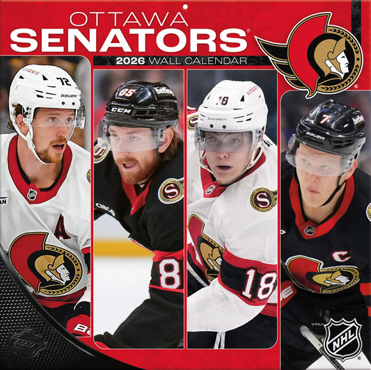 NHL Ottawa Senators 2026 12x12 Wall Calendar